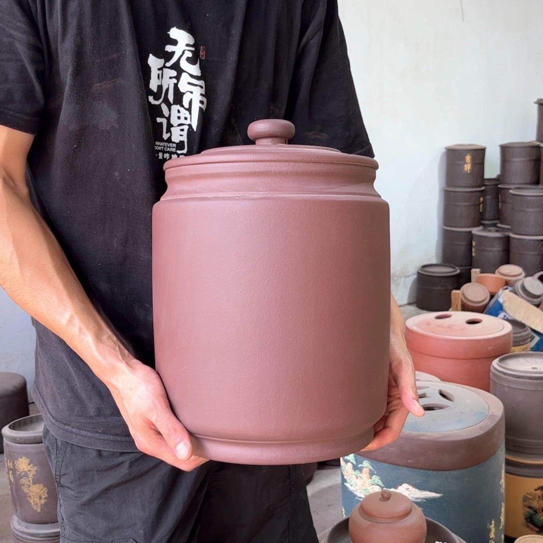 紫砂茶叶罐12 饼茶叶罐