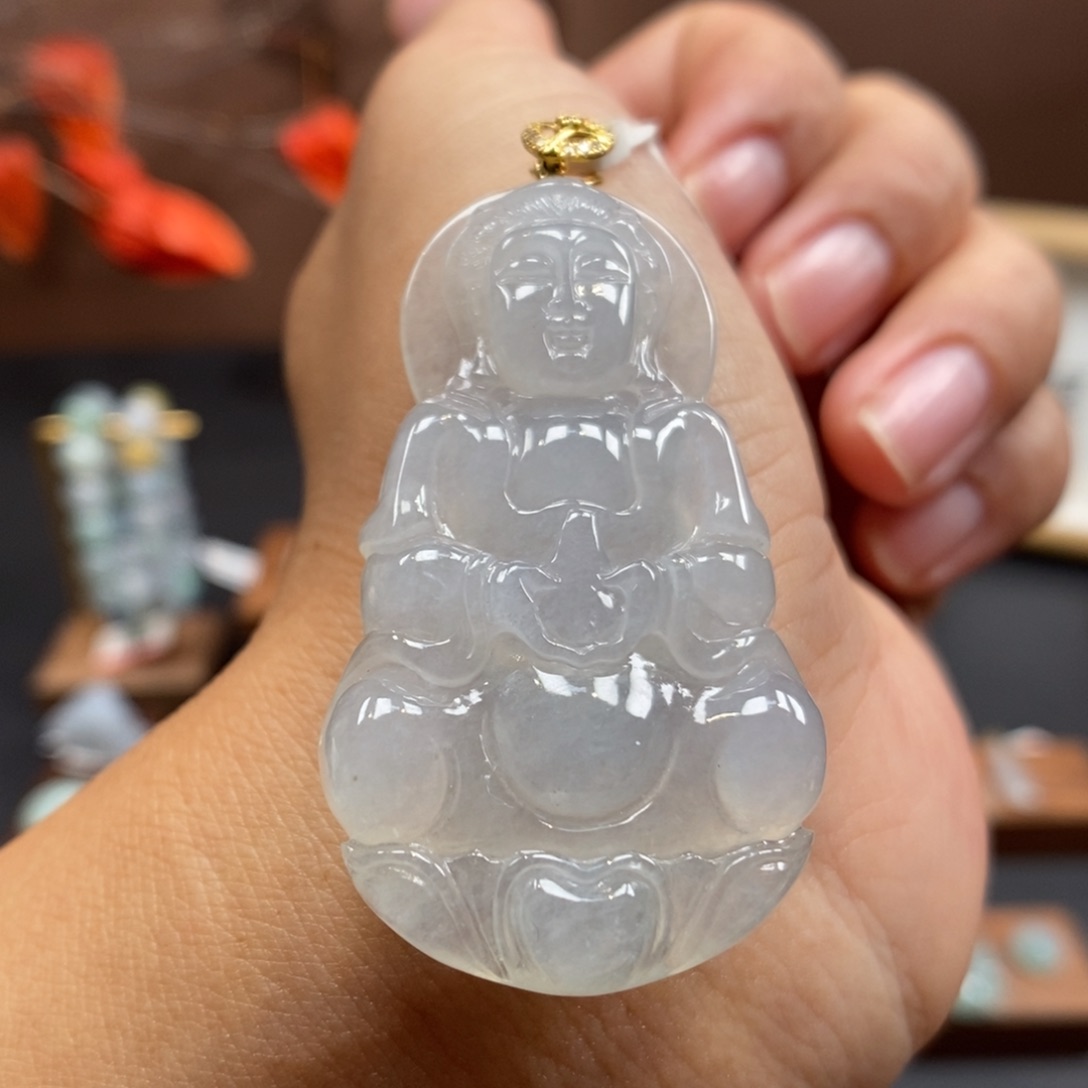 【闪购商品】颈饰18K金镶嵌翡翠37