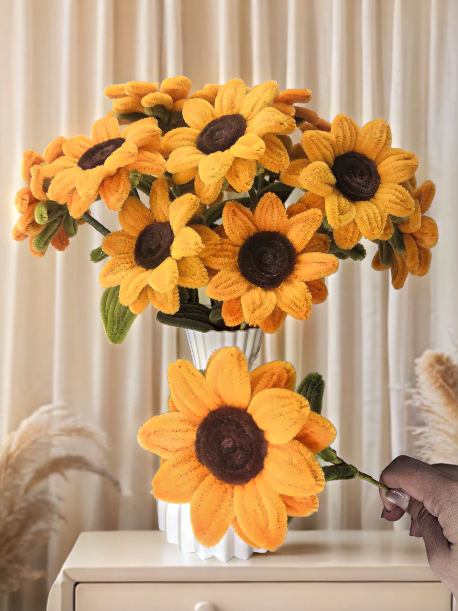 【送小蛮腰花瓶】向日葵中号新款材料包 diy手工制作送朋友手工花束