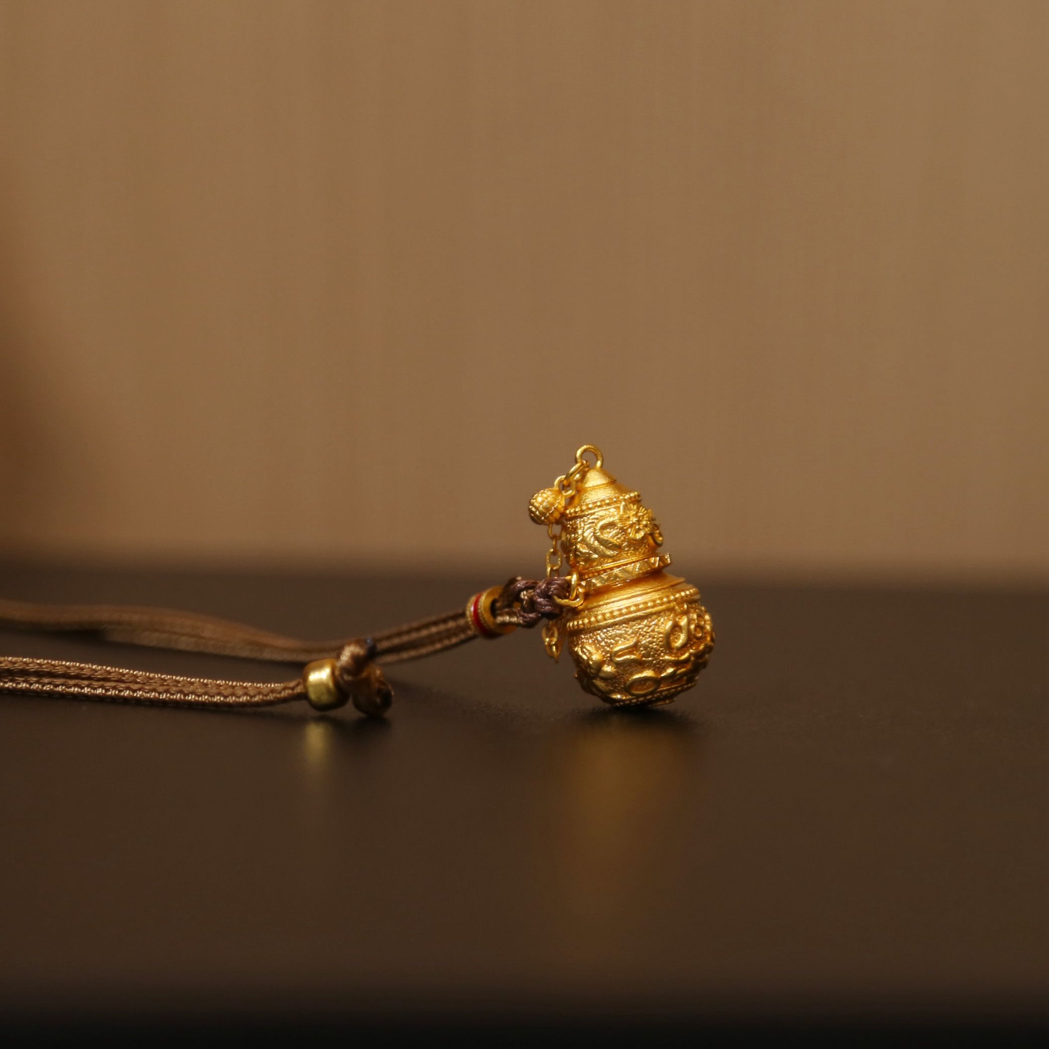 铜合金吊坠 柚茗精选---经典金色吊坠项链-S