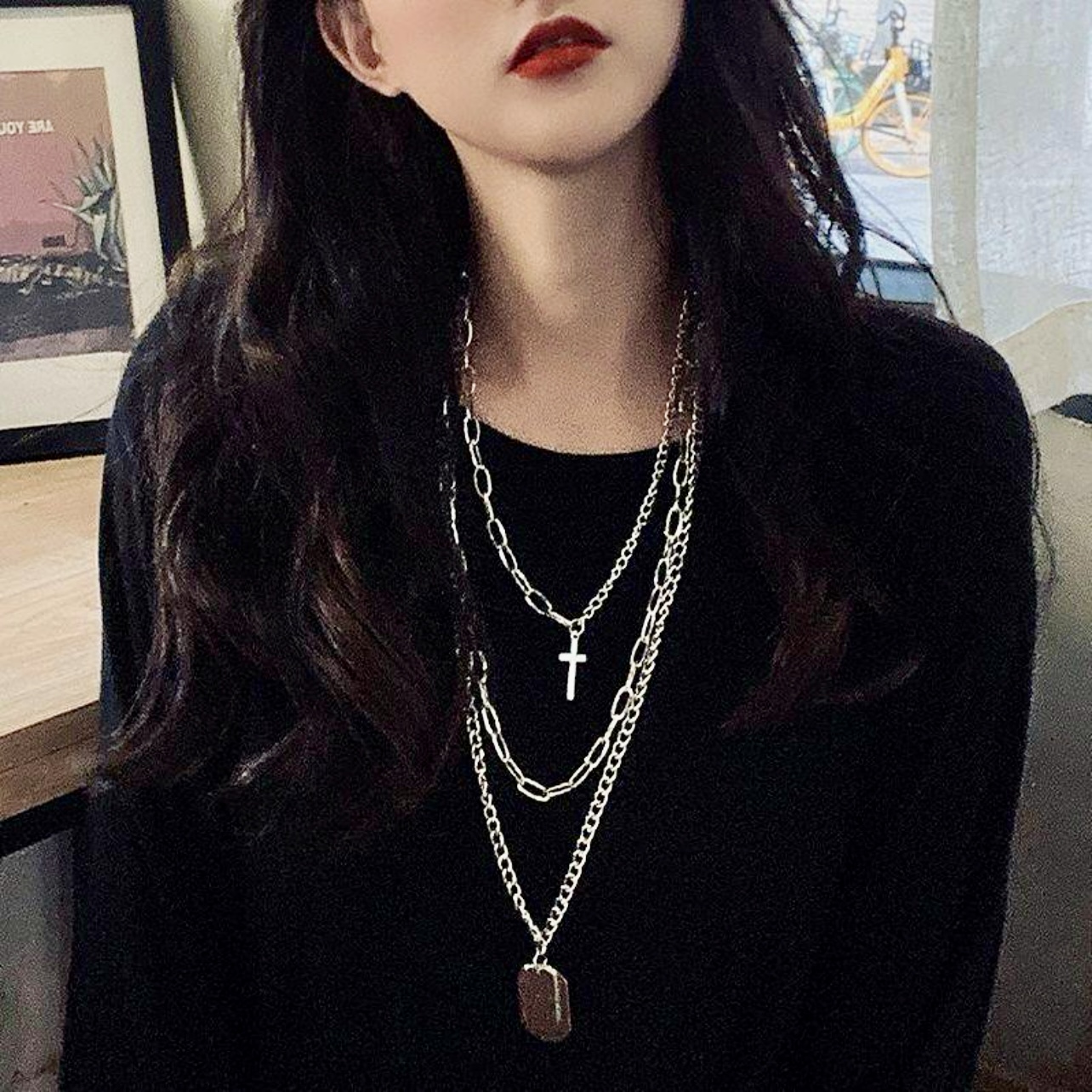 直播间扣号 时尚轻奢中古百搭民族INS嘻哈哥特风服饰配件