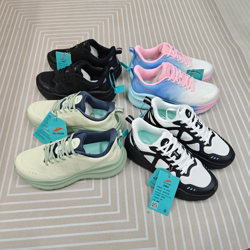 飞跑夏季情侣男女厚底轻便透气减震休闲跑步鞋时尚网面健身运动鞋