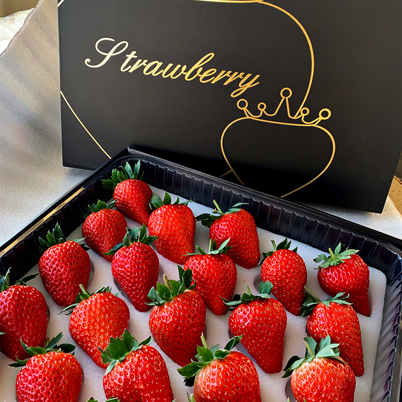 【草莓礼盒】丹东99草莓网红礼盒装黑，红，橙送女友生日礼物空运包邮