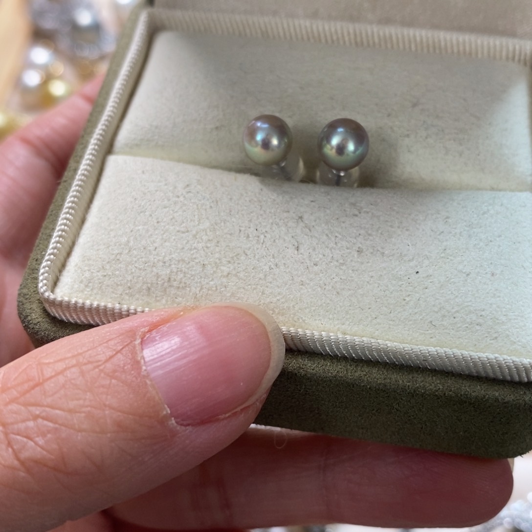 海水珍珠耳饰18K金镶嵌