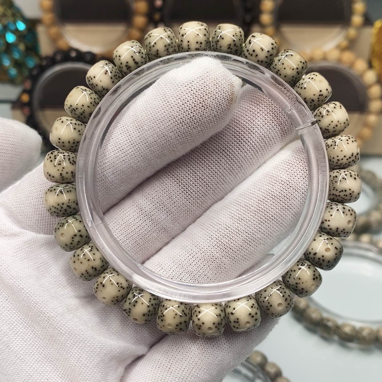 【闪购商品】星月菩提手串9×8一物一图原生态同枝糯冰一线天