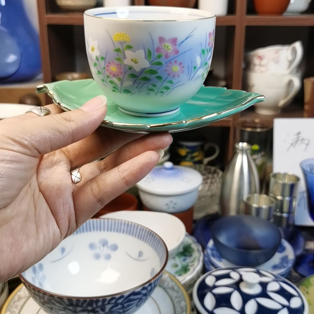 紫砂茶案陶瓷杯子碟子碗静