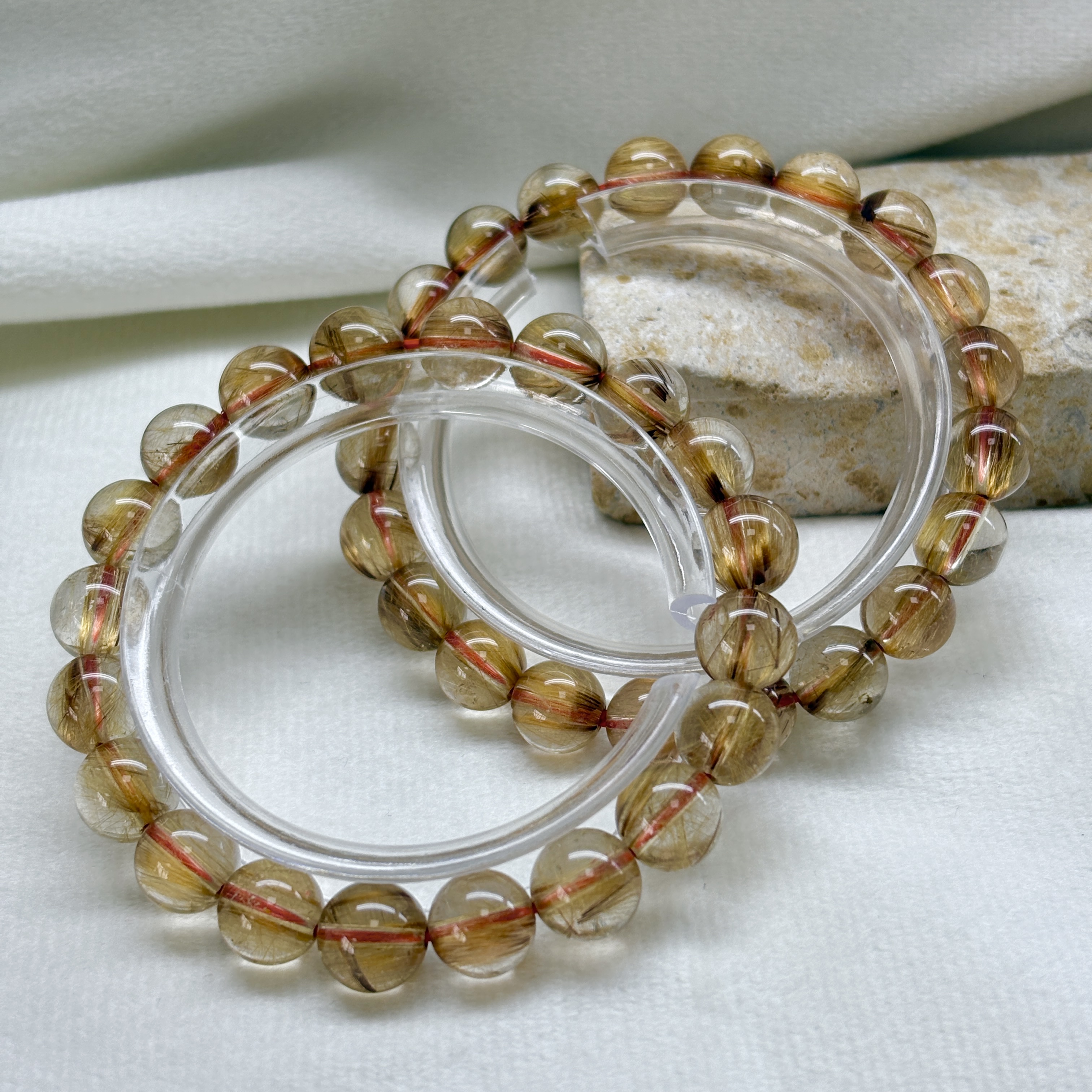 【星浩好物】金钛晶手串QT01L684【多样性发一件】9mm