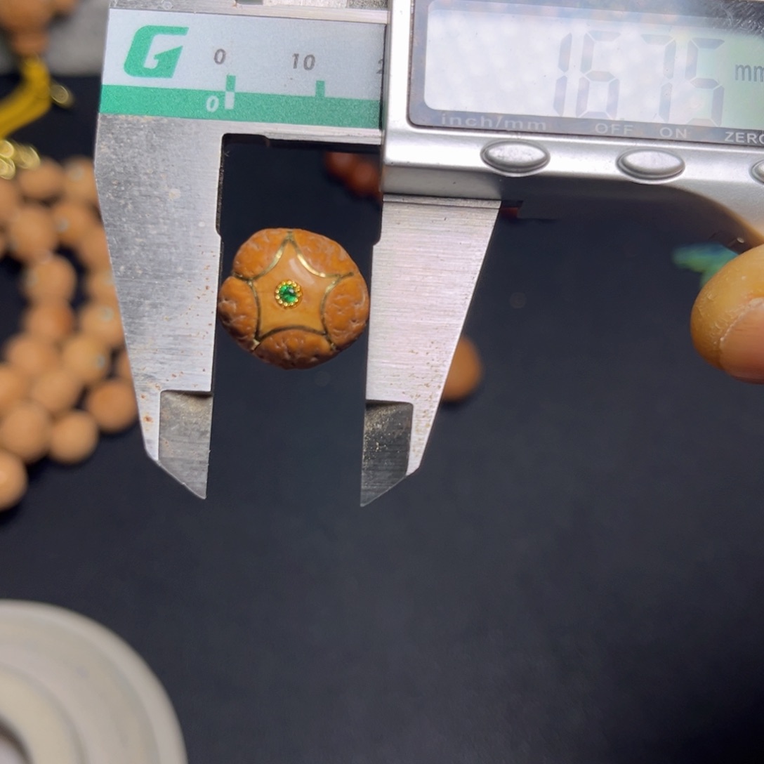 凤眼菩提吊坠16+mm五星铜丝三通