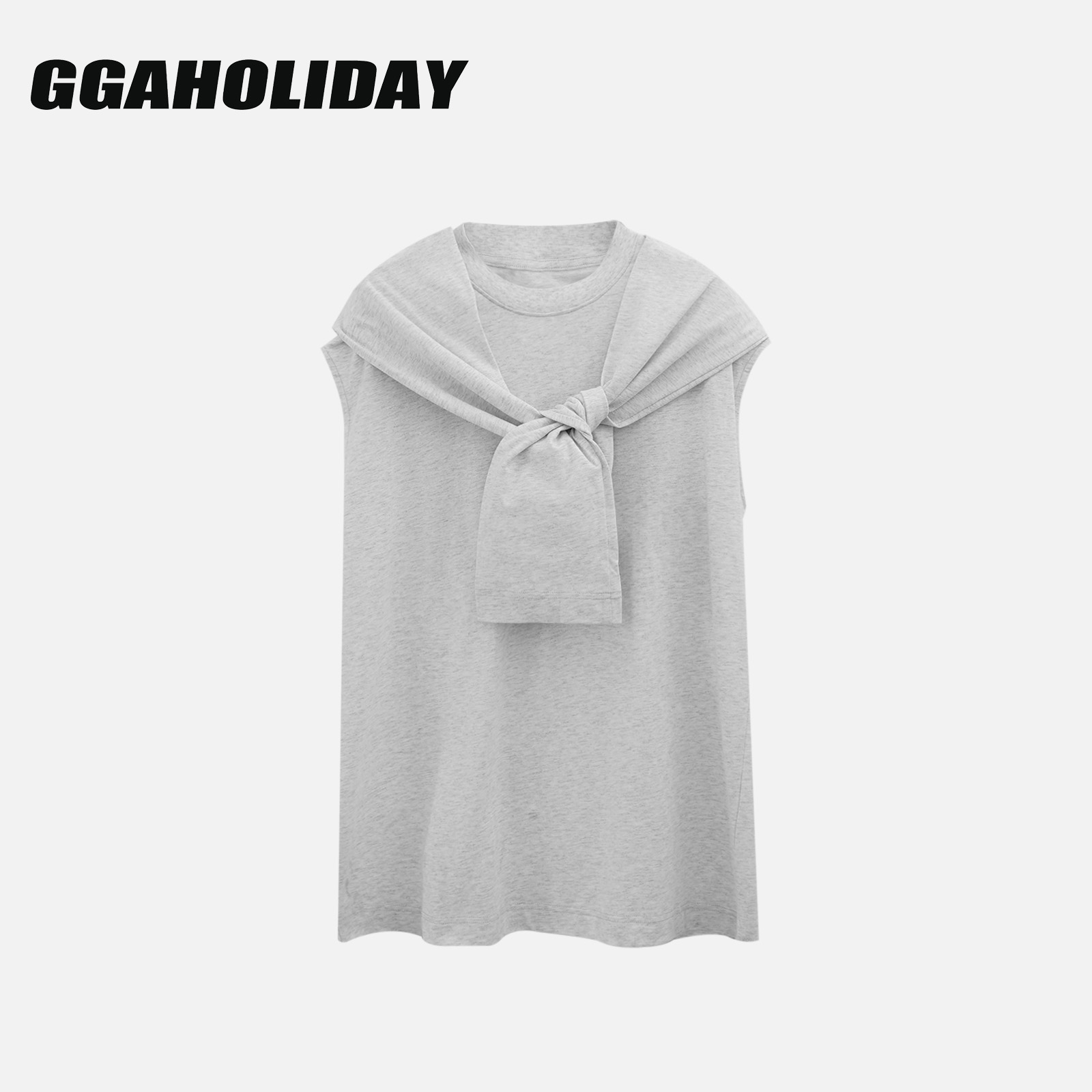 【上新】GGAHOLIDAY 解构拼接绑带 长袖背心-153215