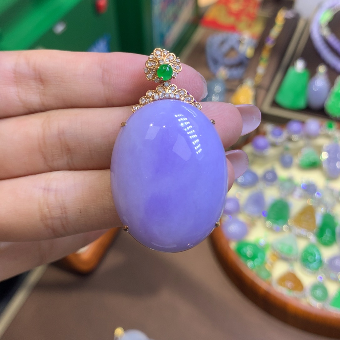 【闪购商品】翡翠18K金镶嵌颈饰翡翠