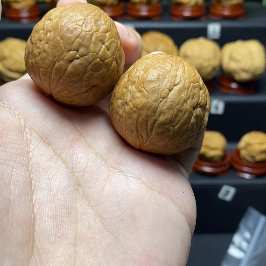 难***涂把件文玩核桃34小西瓜