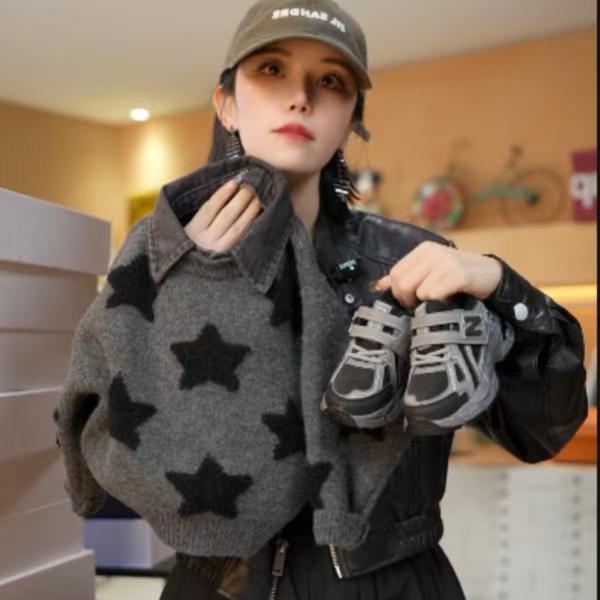 新款秋冬季儿童毛衣洋气假两件小童百搭套头童装毛衣打底衫针织