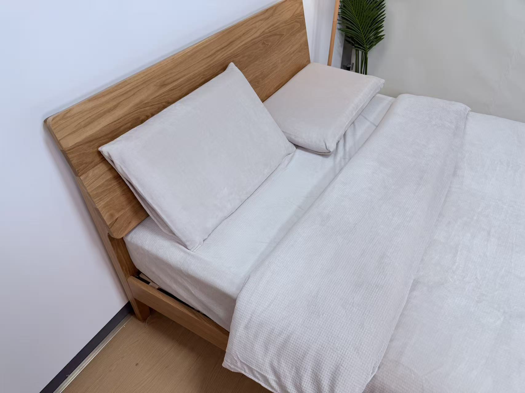 华夫格暖绒四件套床笠款