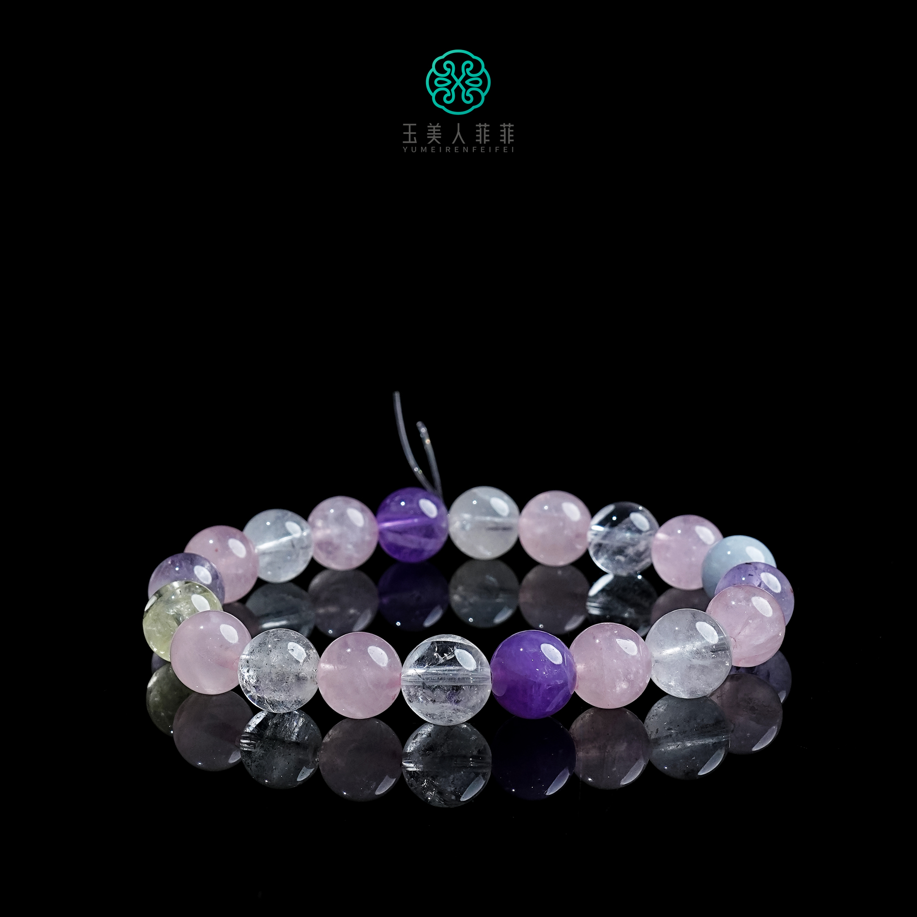 石惑珠宝%水晶单圈圆珠手串约10mm%多样性发一