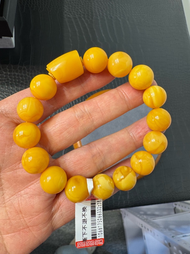 天然老蜡妖花手链百搭时尚经典气质单圈精美素圈