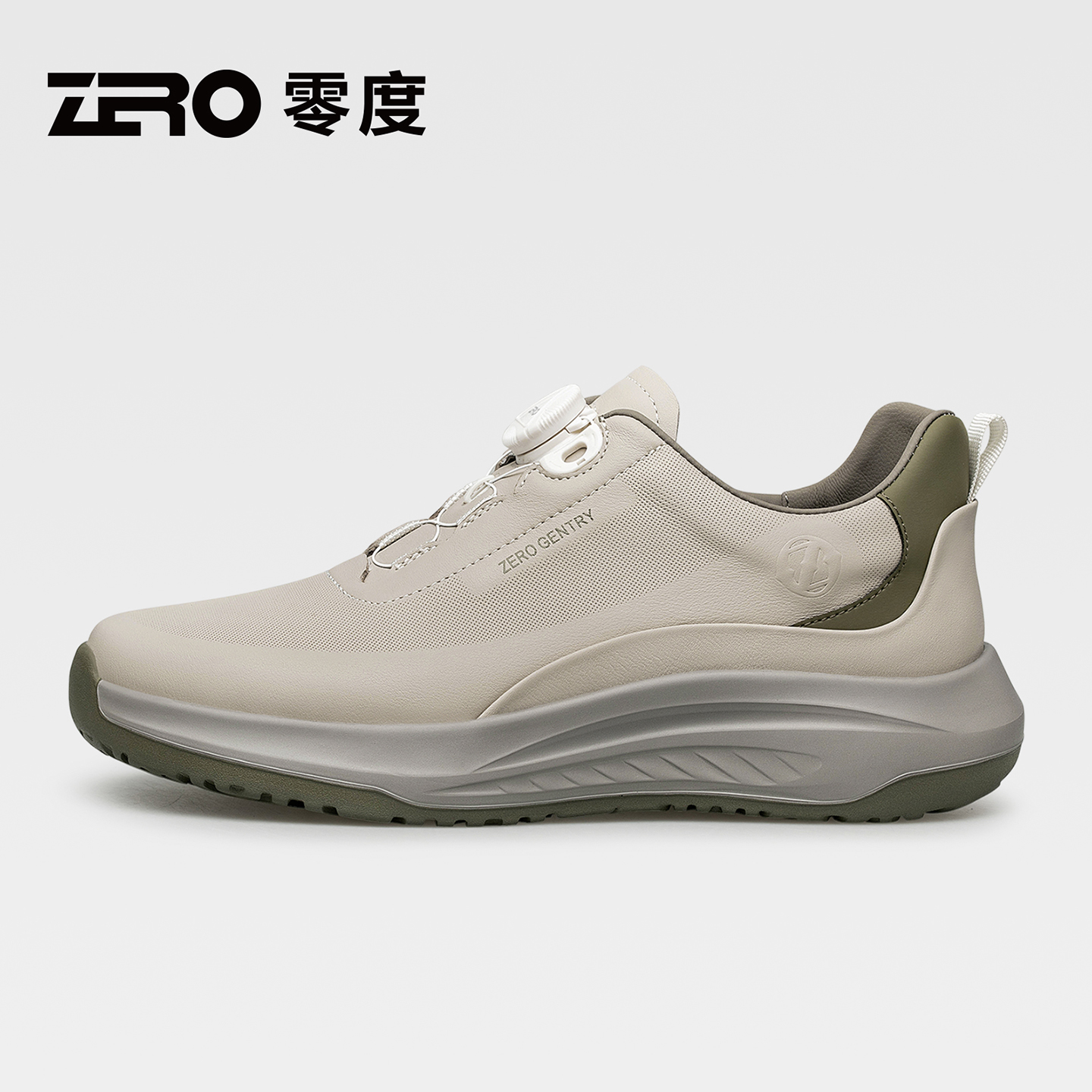 零度/2025爆款秋冬英伦风减震软底免系带透气户外品质商务休闲鞋