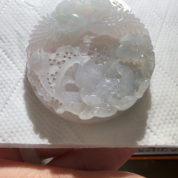 翡翠颈饰未镶嵌鸳鸯