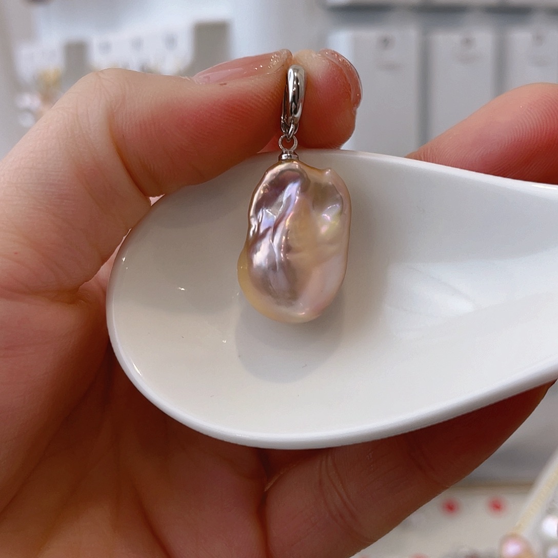 淡水珍珠颈饰银S925镶嵌小*