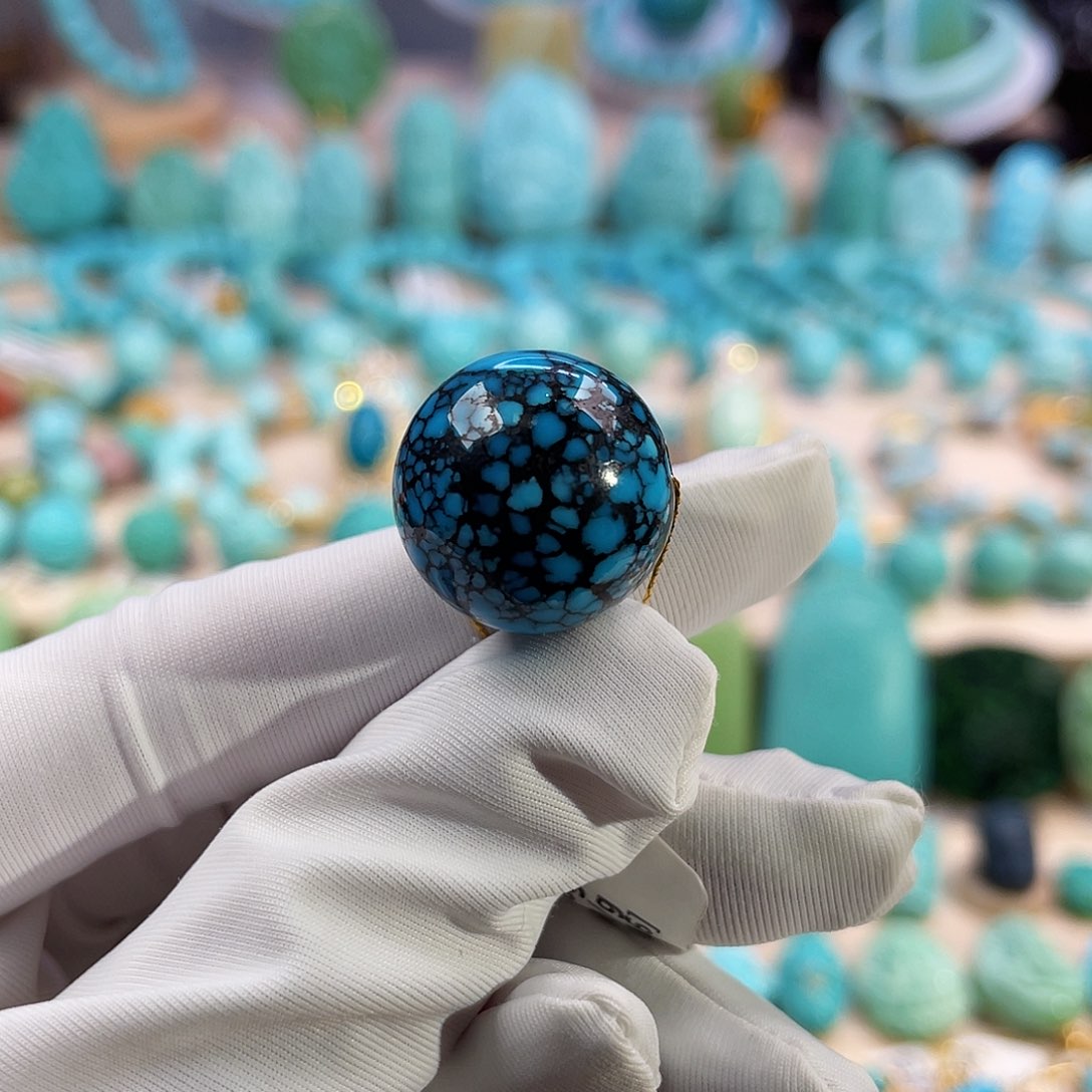 绿松石珠宝奇石未镶嵌17.6mm