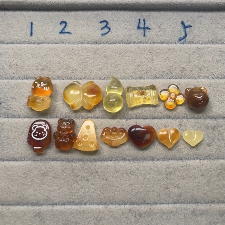 裸石琥珀未镶嵌是***呀天然蜜蜡配件