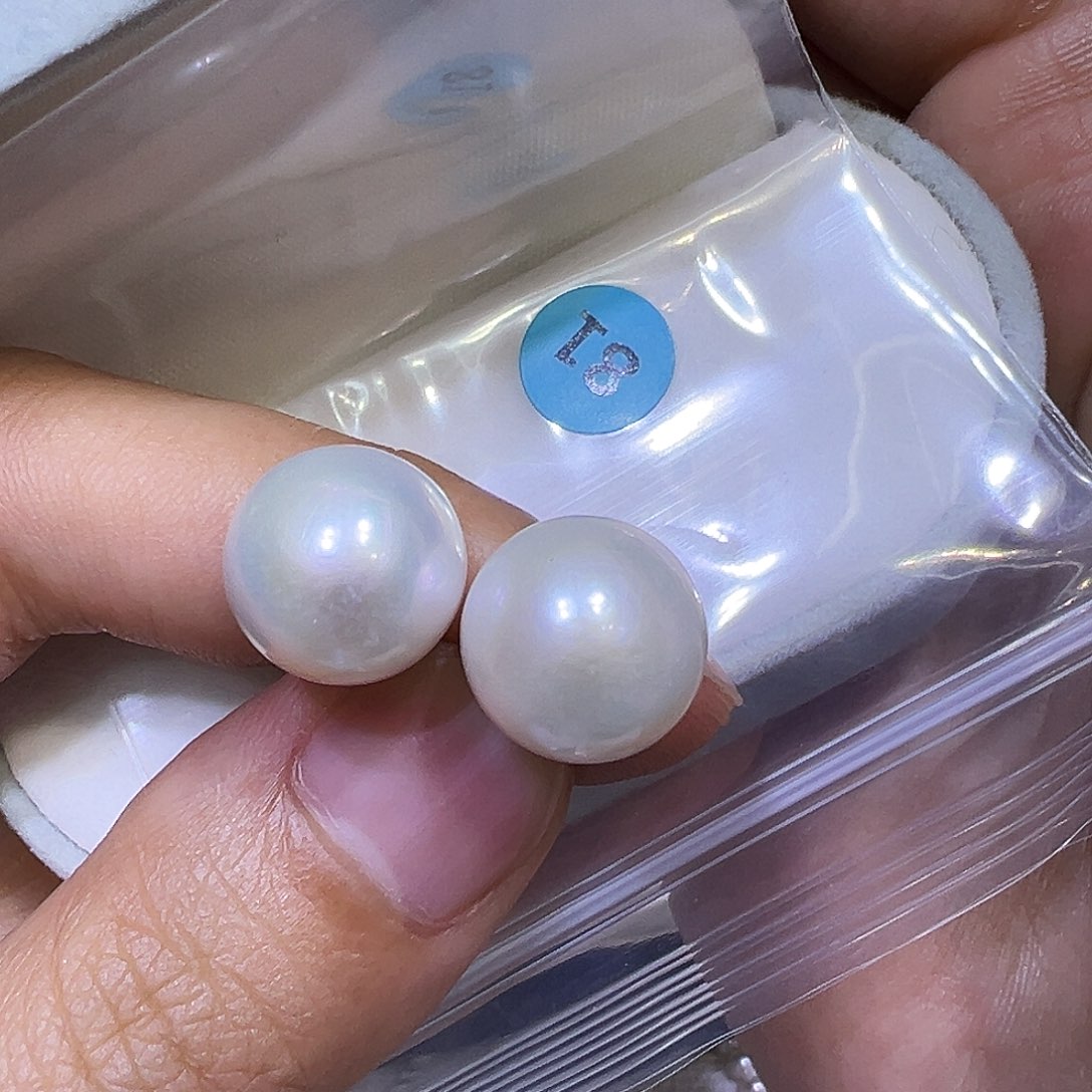银S925镶嵌耳饰淡水珍珠