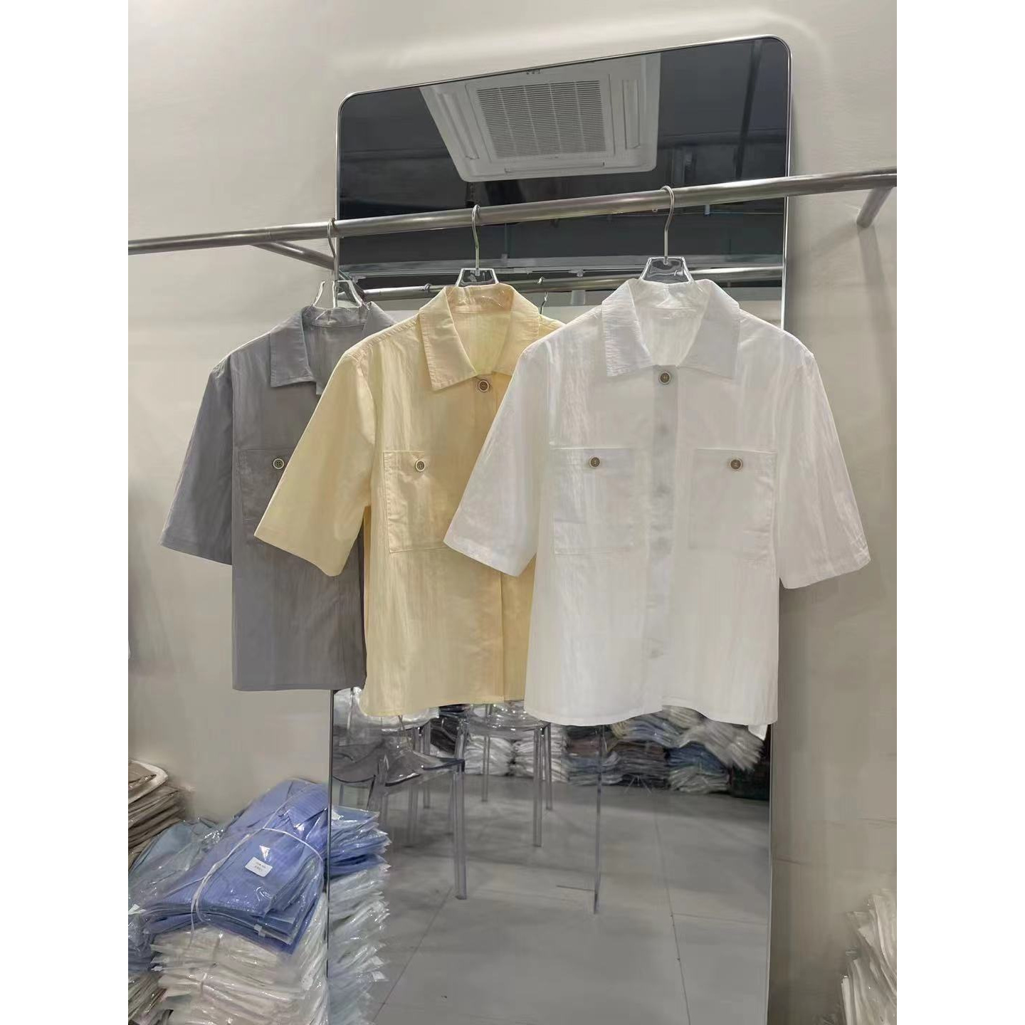 203三色翻领衬衫