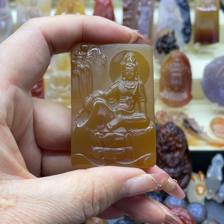 玛瑙/玉髓吊坠(赠链)未镶嵌吊坠