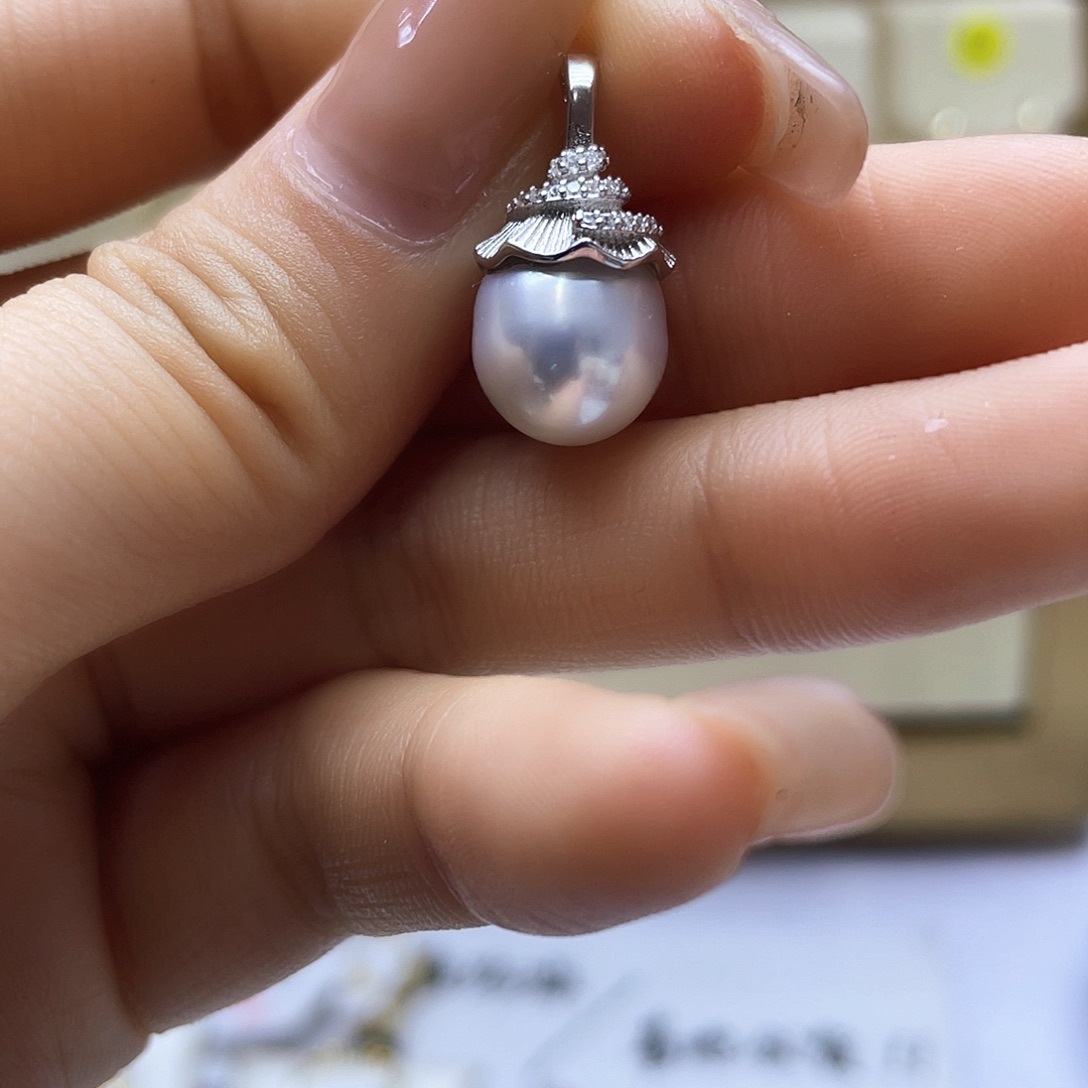 海水珍珠颈饰银S925镶嵌