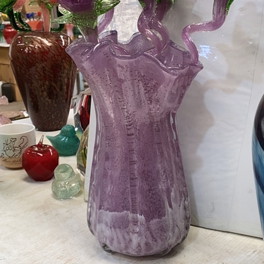 琉璃花瓶高31厘米口径15厘米