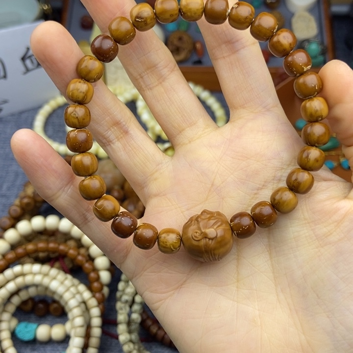 紫金鼠手串树籽 实心 鼠