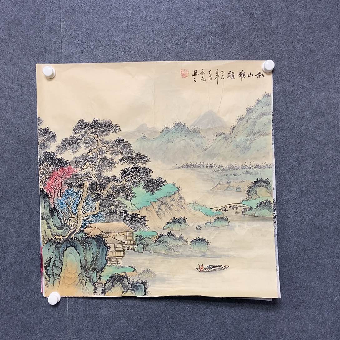 国画四尺斗方仿古一副