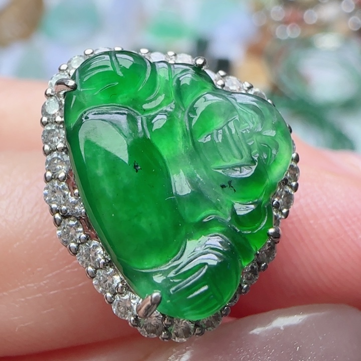 波***波翡翠未镶嵌颈饰天然A货