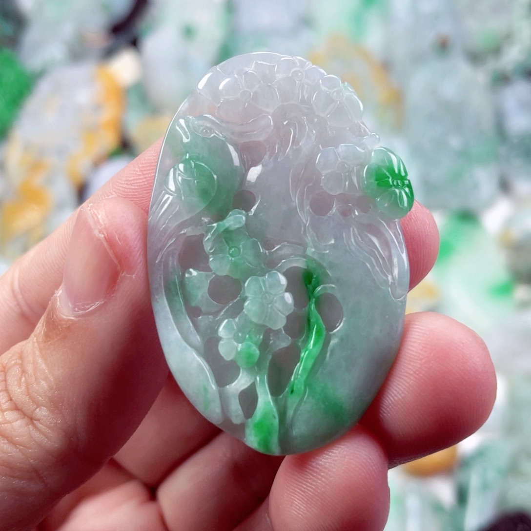 翡翠未镶嵌吊坠(不含链)