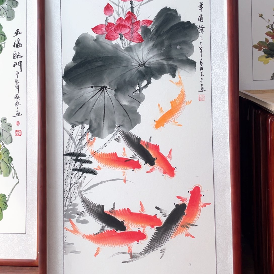 国画带框尺寸63*123厘米