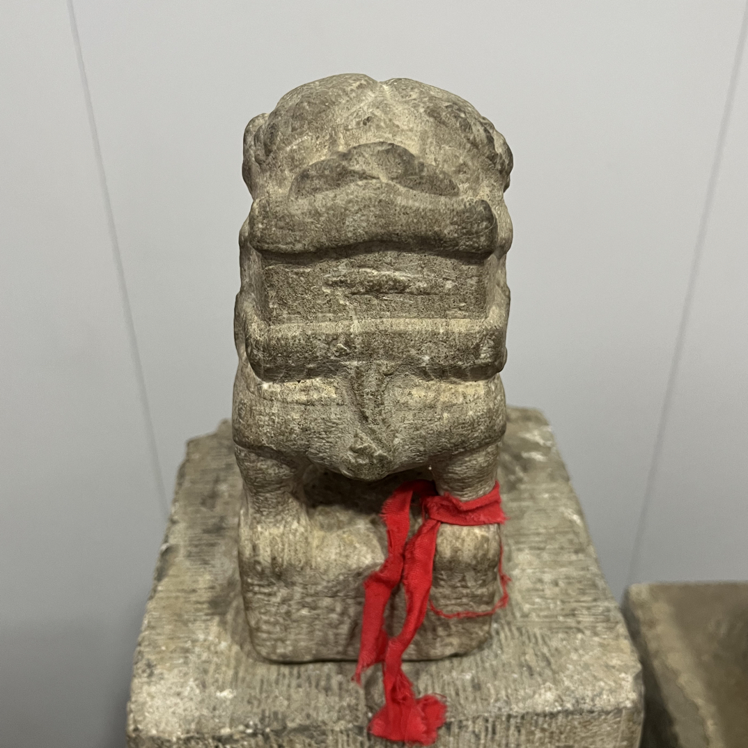手工制作茶台小石狮摆件装饰