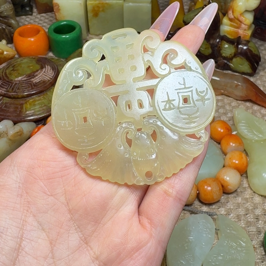 吊坠白玉菩提挂件