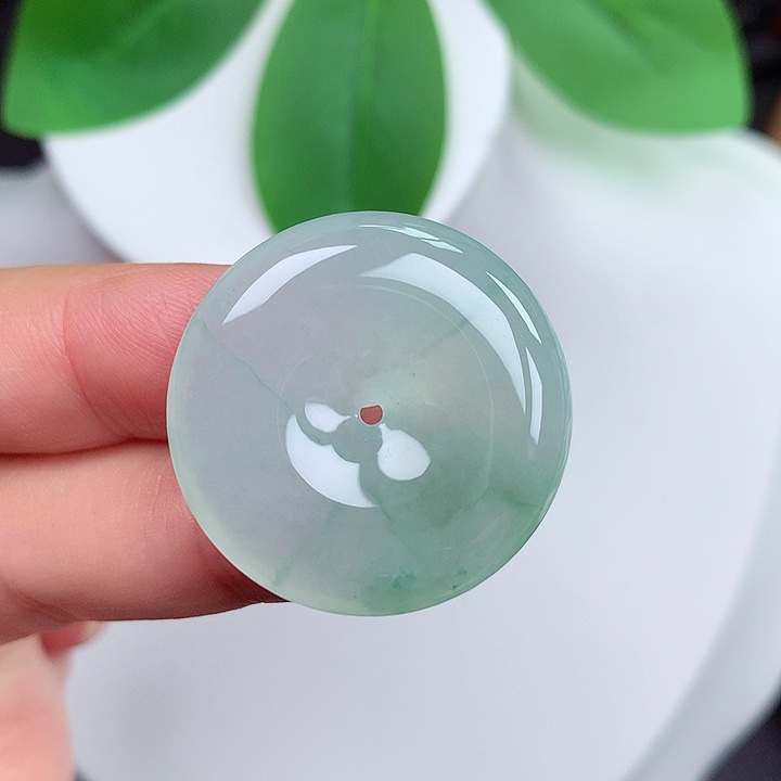 颈饰未镶嵌翡翠平安扣 27.4x6.2mm