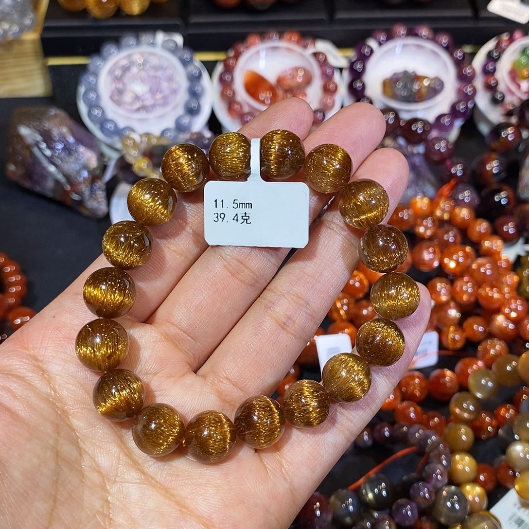 发晶手链未镶嵌?****11.5mm左右