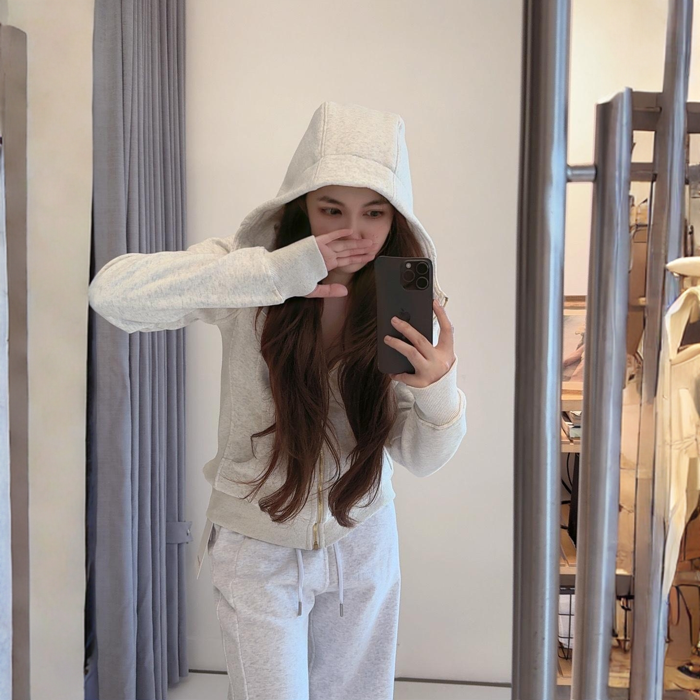 原单同款 scuba秋冬运动瑜伽卫衣修身连帽开衫外套女加绒保暖上衣