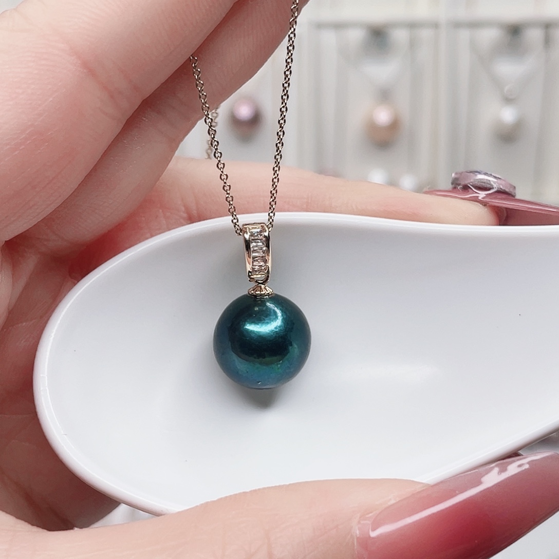 合金淡水珍珠吊坠(赠链)