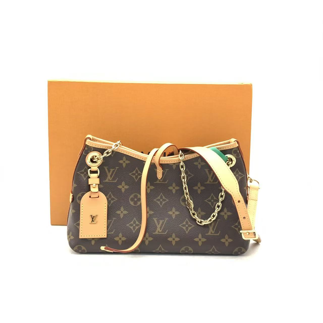 未使用 LouisVuitton/路易威登 【安则专属】老花carryall bb单肩包