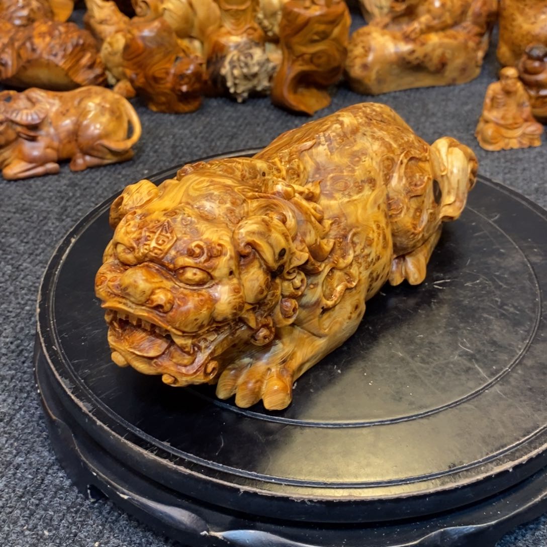 柏木（崖柏）太行精品陈化瘤疤貔貅摆件