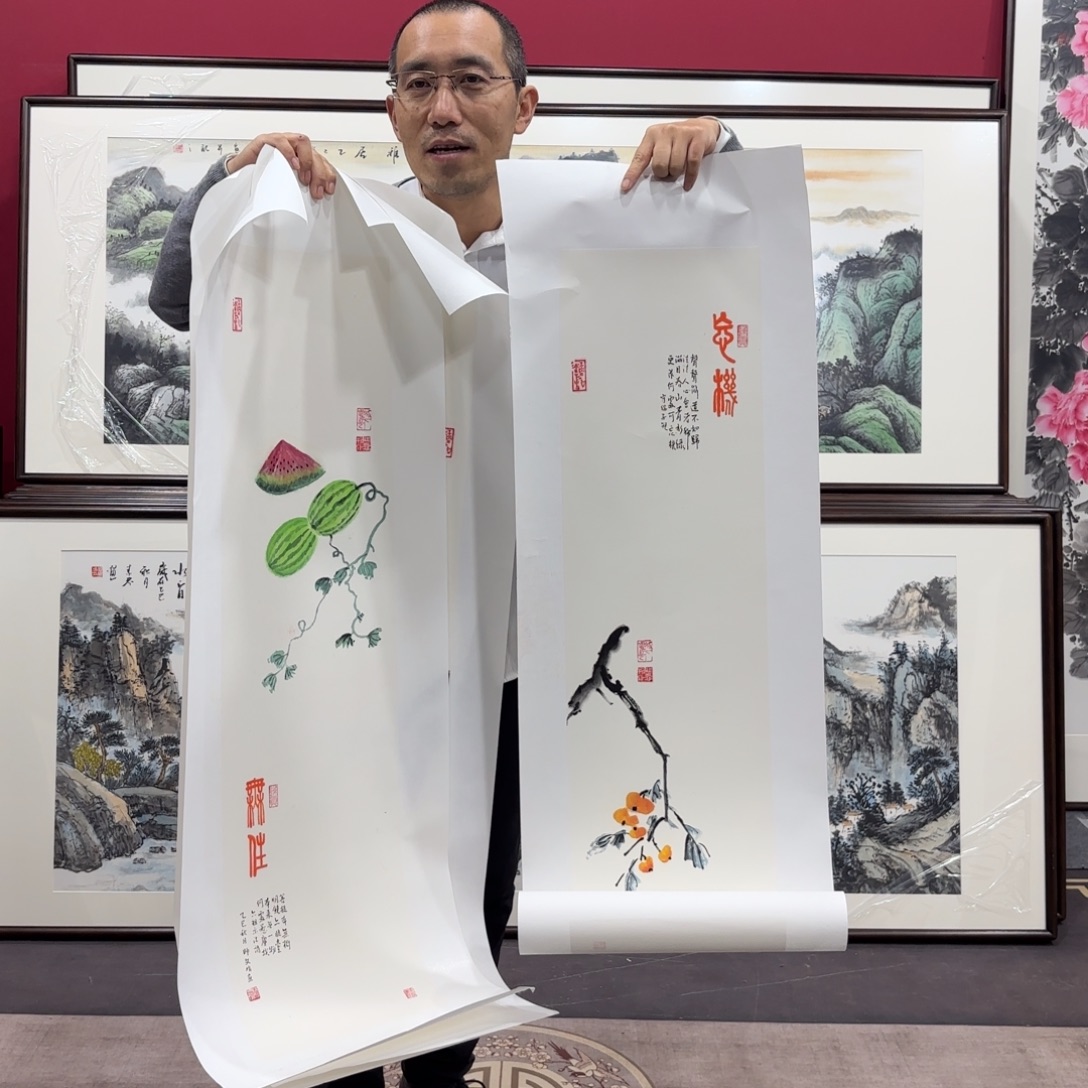 国画手绘作品120/33四副