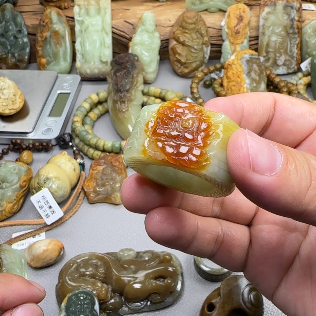 春****蛇纹石玉合金扳指