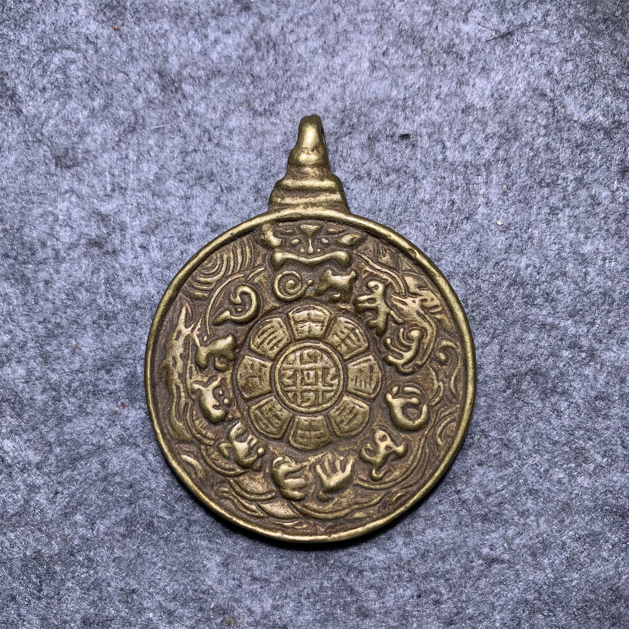 清晚期藏传九宫牌/F山东省传承文物商店库出6320