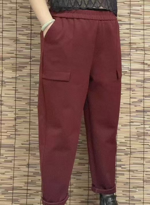 凯诗尔2024冬季新款加绒休闲裤显瘦女士弹力百搭