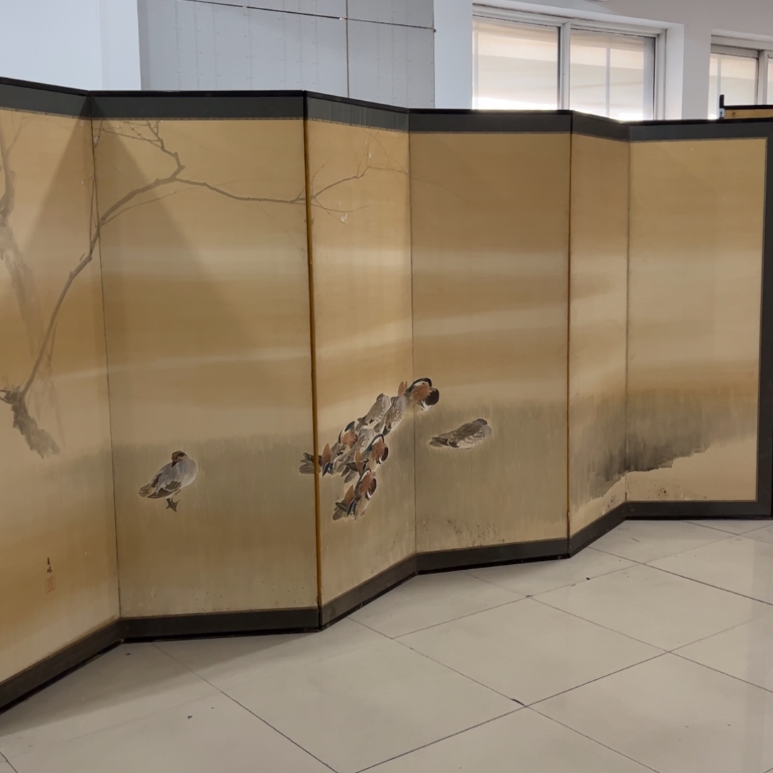 绘画屏风框画茶空间设计