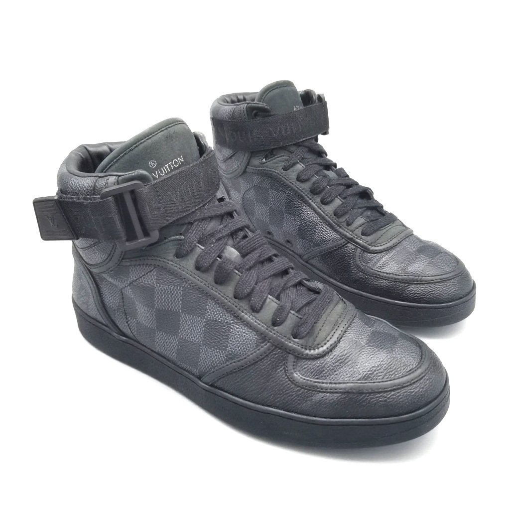 99新 LouisVuitton/路易威登 满印棋盘格黑色休闲鞋 多尺码VS0078