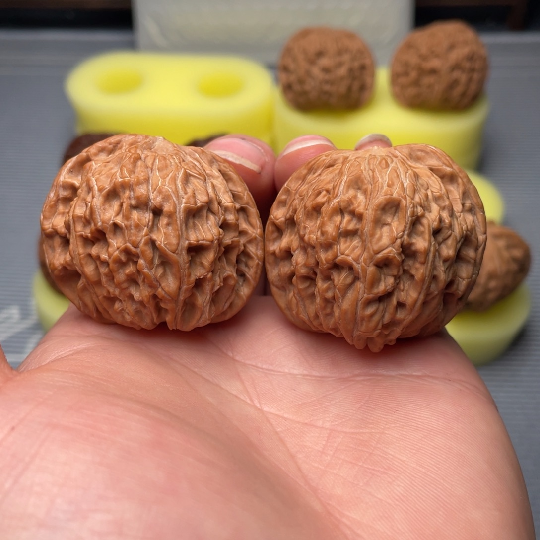 文玩核桃把件磨盘42编号098