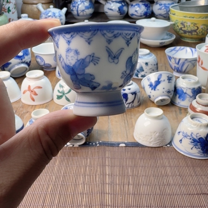 青花瓷器杯子茶具